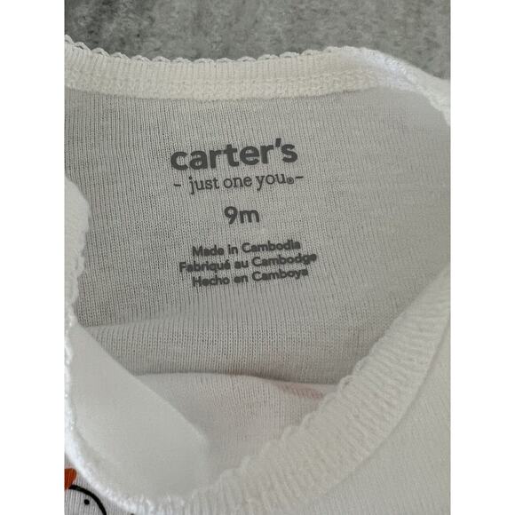 2 Pc Carters Baby Girl Halloween Outfit 9M Top Boo Ghosts Pants w Tulle Skirt - Picture 5 of 6